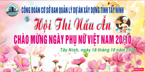 Công đoàn Ban Quản lý dự án đầu tư xây dựng tỉnh Tây Ninh tổ chức họp mặt kỷ niệm 94 năm ngày thành lập Hội Liên hiệp Phụ nữ Việt Nam và Ngày phụ nữ Việt Nam 20-10