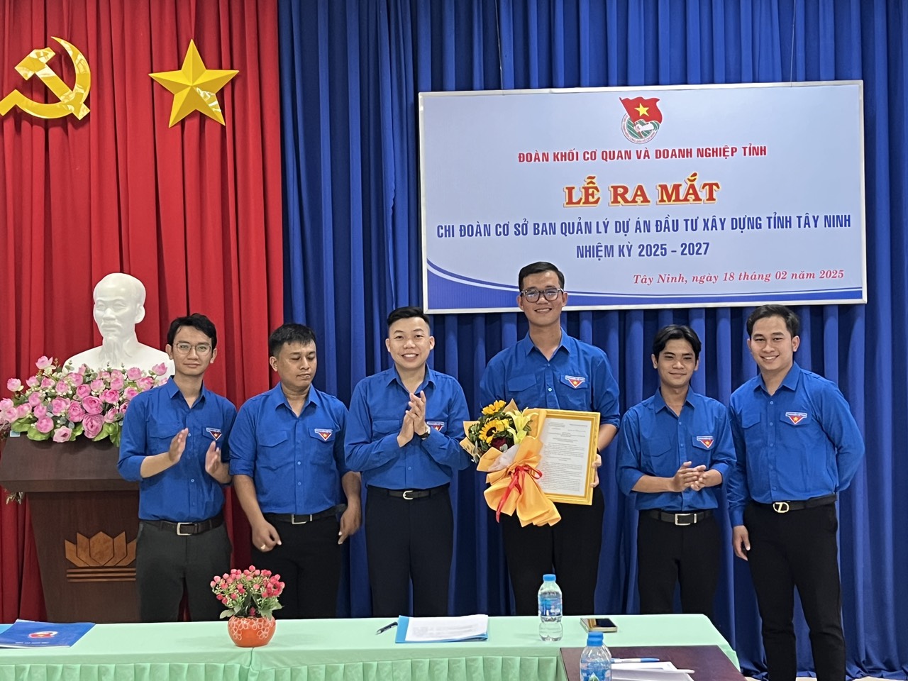 Lễ ra mắt Chi đoàn cơ sở Ban Quản lý dự án đầu tư xây dựng tỉnh Tây Ninh, nhiệm kỳ 2025-2027